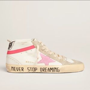 ‼️SOLD‼️Golden Goose Mid Star Sneakers with Pink Star - Never Stop Dreaming!